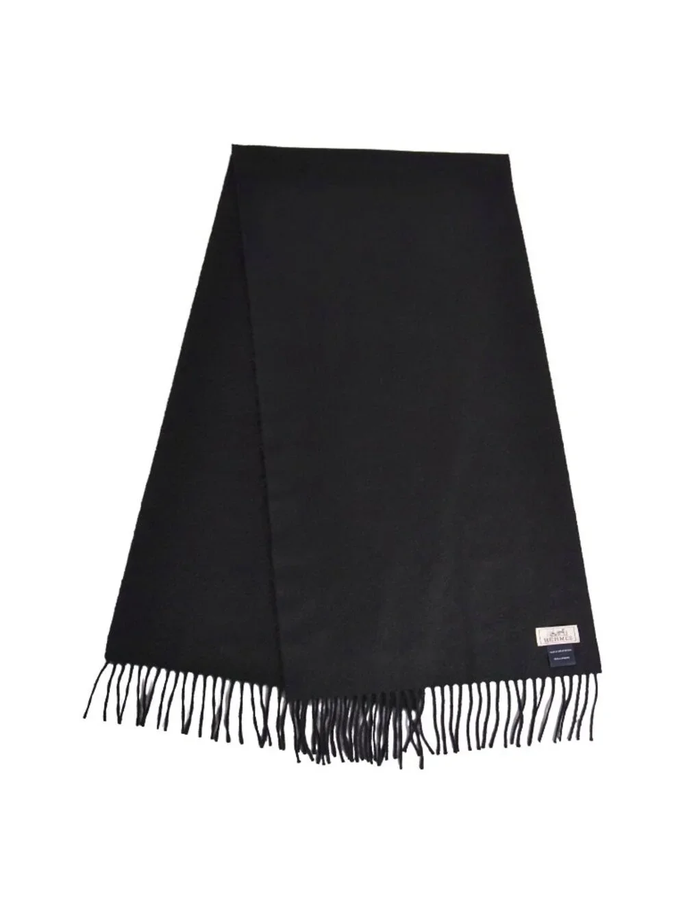 Hermes Scarf Shawl Fringe Cashmere